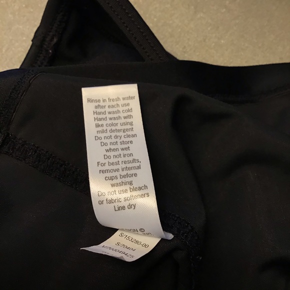 Athleta Tankini Top Underwires Black 36 B/C - Picture 8 of 9